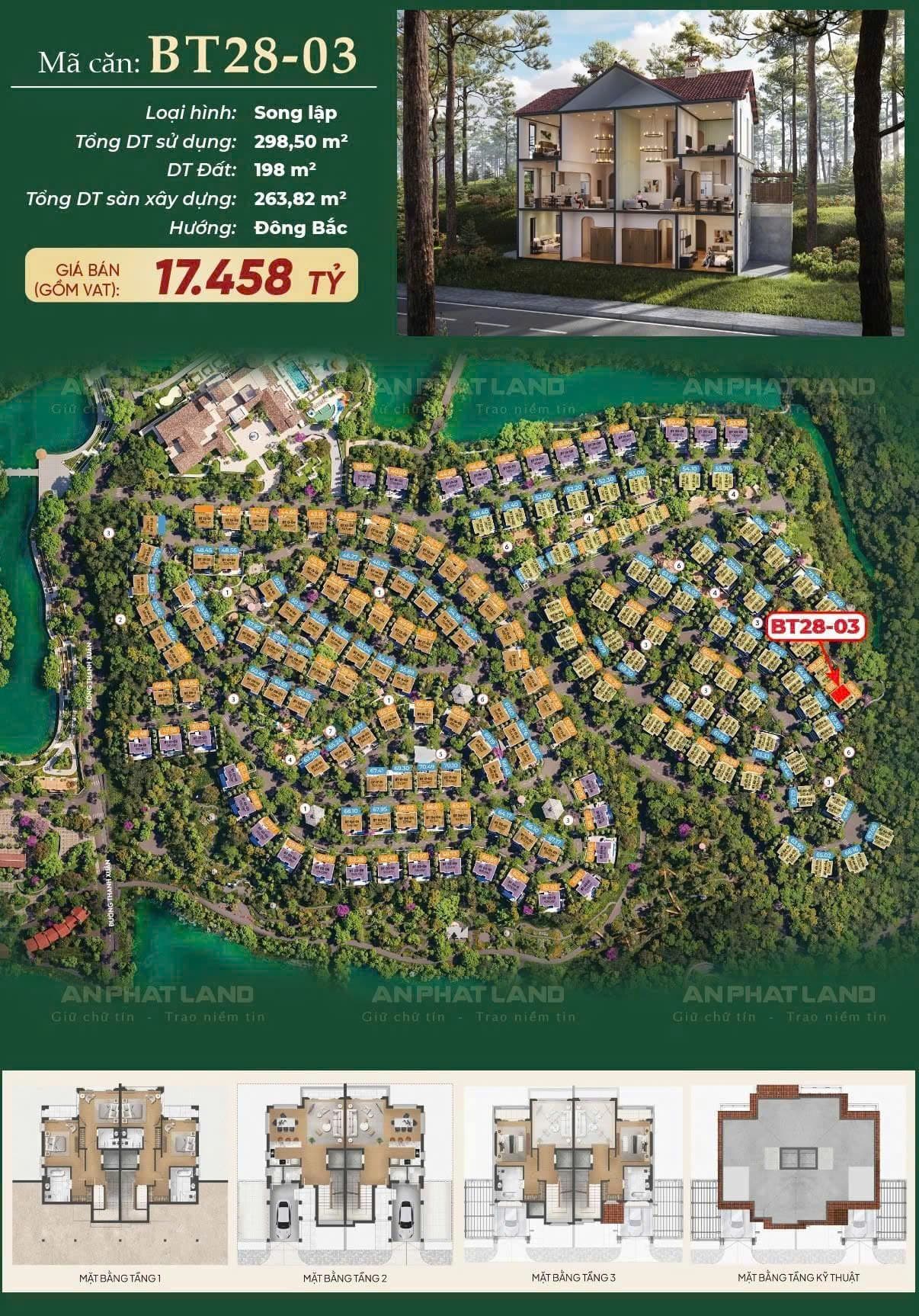 ĐỘC QUYỀN BT SONG LẬP ĐẲNG CẤP PHONG CÁCH RESORT 198m2 – THANH XUAN VALLEY|Giá chỉ nhỉnh 17 tỷ đổng