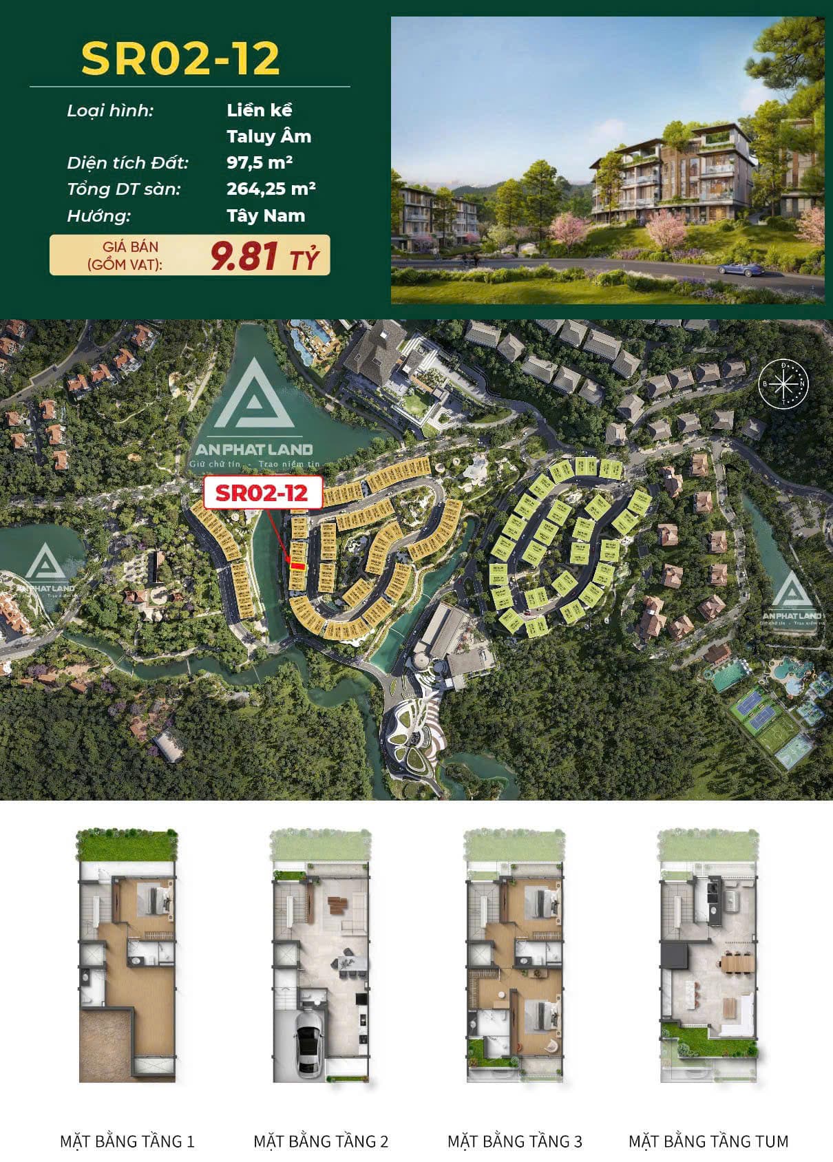 BÁN BIỆT THỰ LIỀN KỀ VIEW SÔNG ĐỘC BẢN SPRING RESIDENCES 97,5 M2|THANH XUÂN VALLEY – GIÁ CHỈ 9,8 TỶ