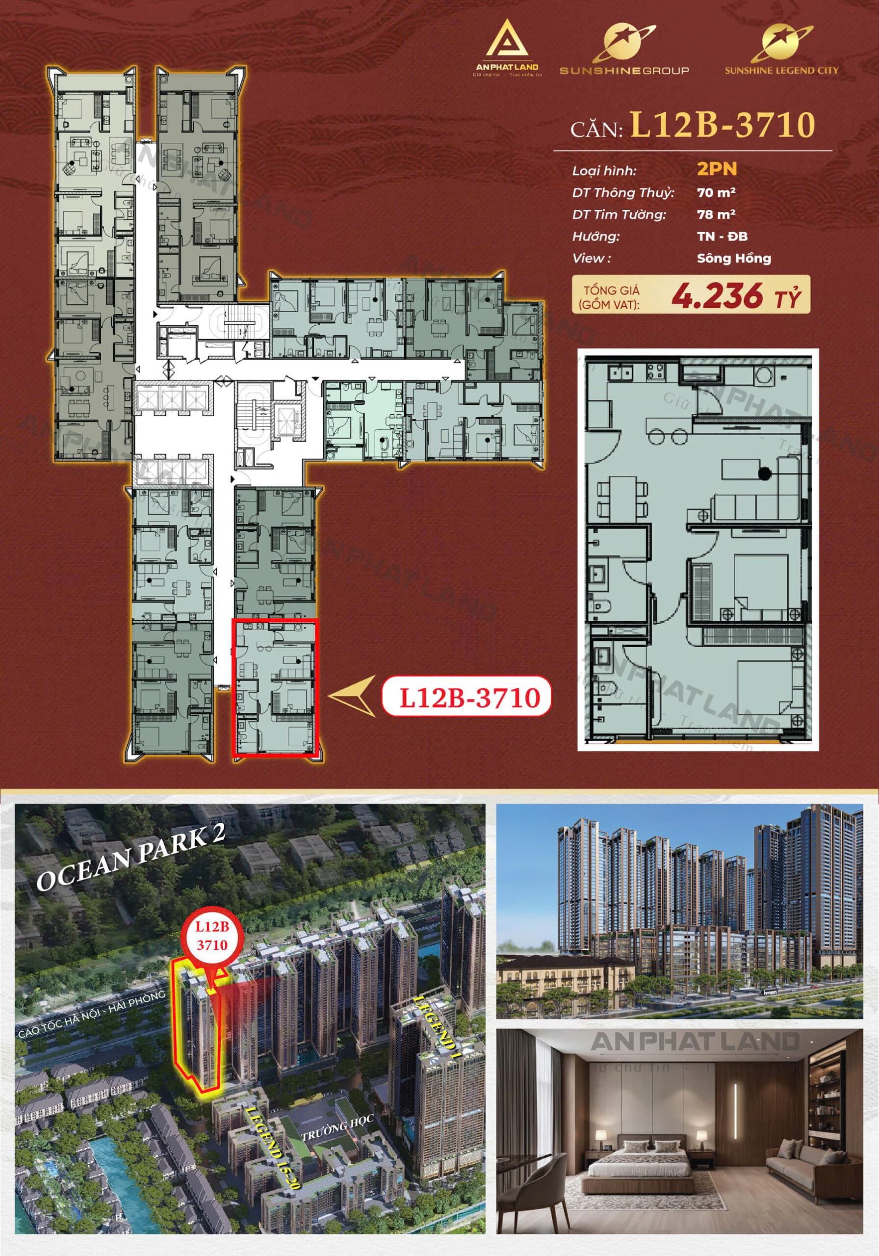 SỞ HỮU CĂN GÓC TẦNG CAO VIEW SÔNG HỒNG ĐẸP NHẤT DỰ ÁN – GIÁ RẺ BẤT NGỜ | SUNSHINE LEGEND CITY