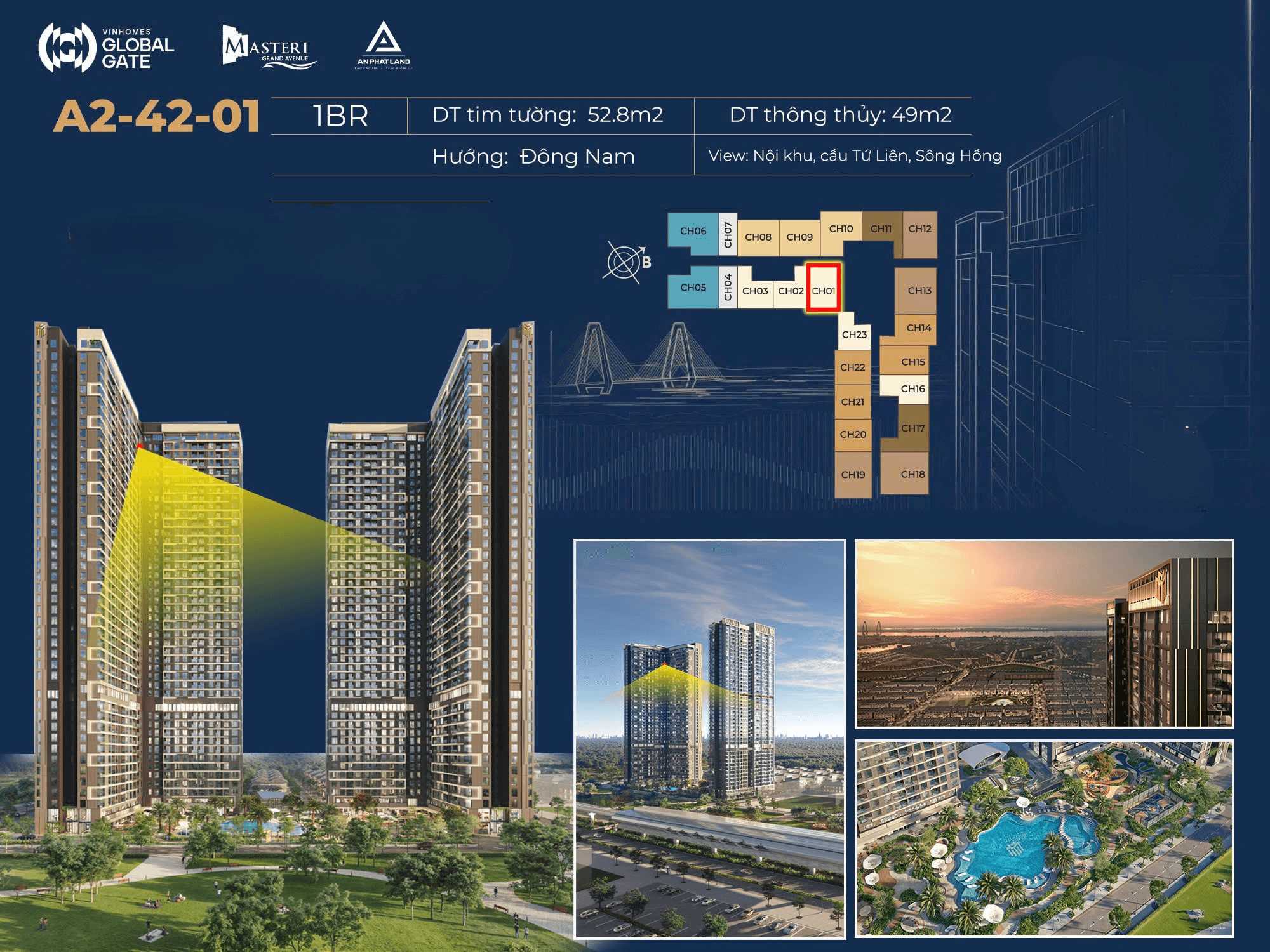 CHÍNH CHỦ BÁN CĂN 1PN CAO CẤP SIÊU HOT TẠI VINHOMES CỔ LOA| MASTERI GRAND AVENUE – GIÁ NÉT 6 TỶ