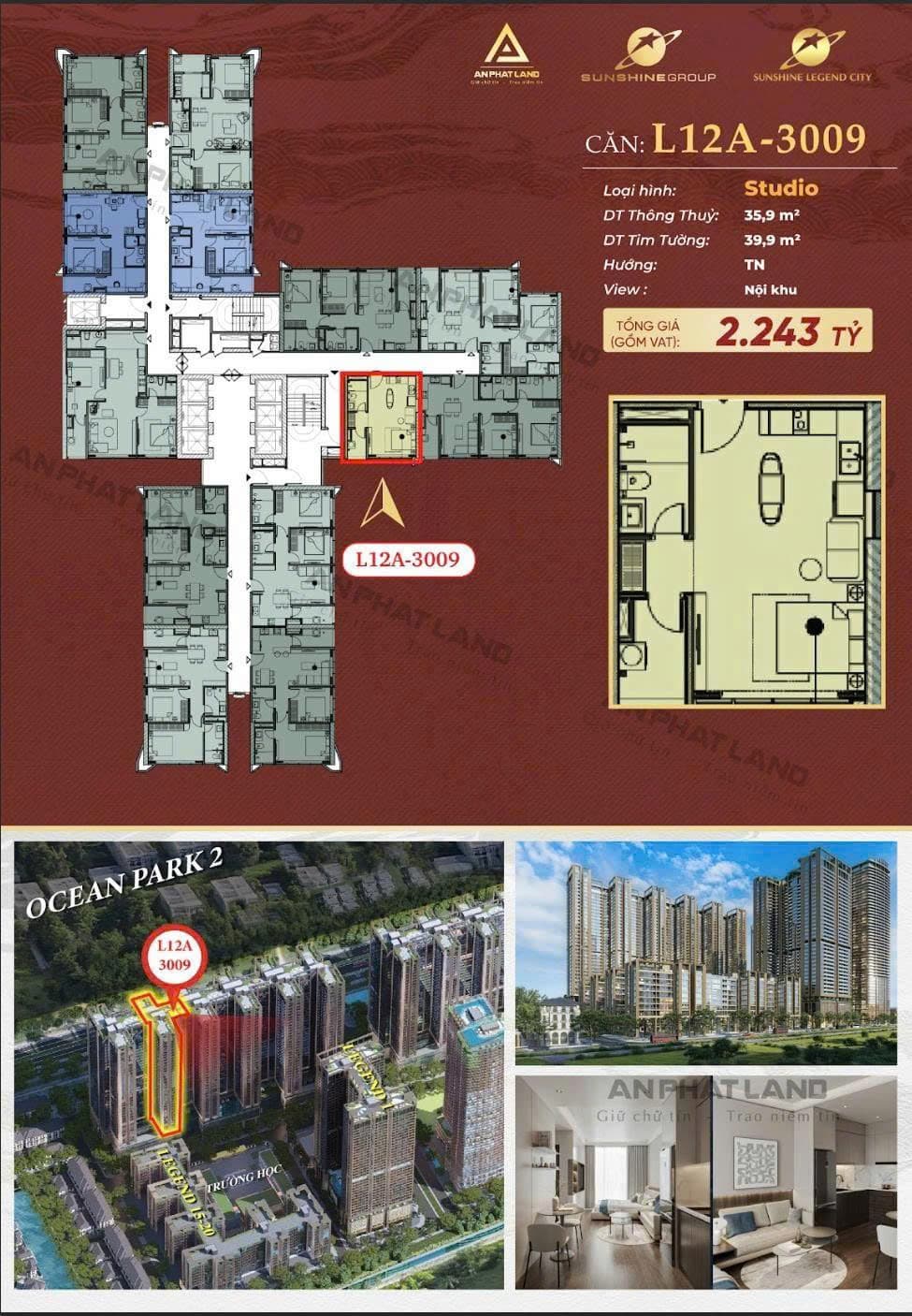 BÁN CĂN HỘ STUDIO CAO CẤP 36m2 PHÍA ĐÔNG THỦ ĐÔ GIÁ TỐT NHẤT THỊ TRƯỜNG|SUNSHINE LEGEND CITY