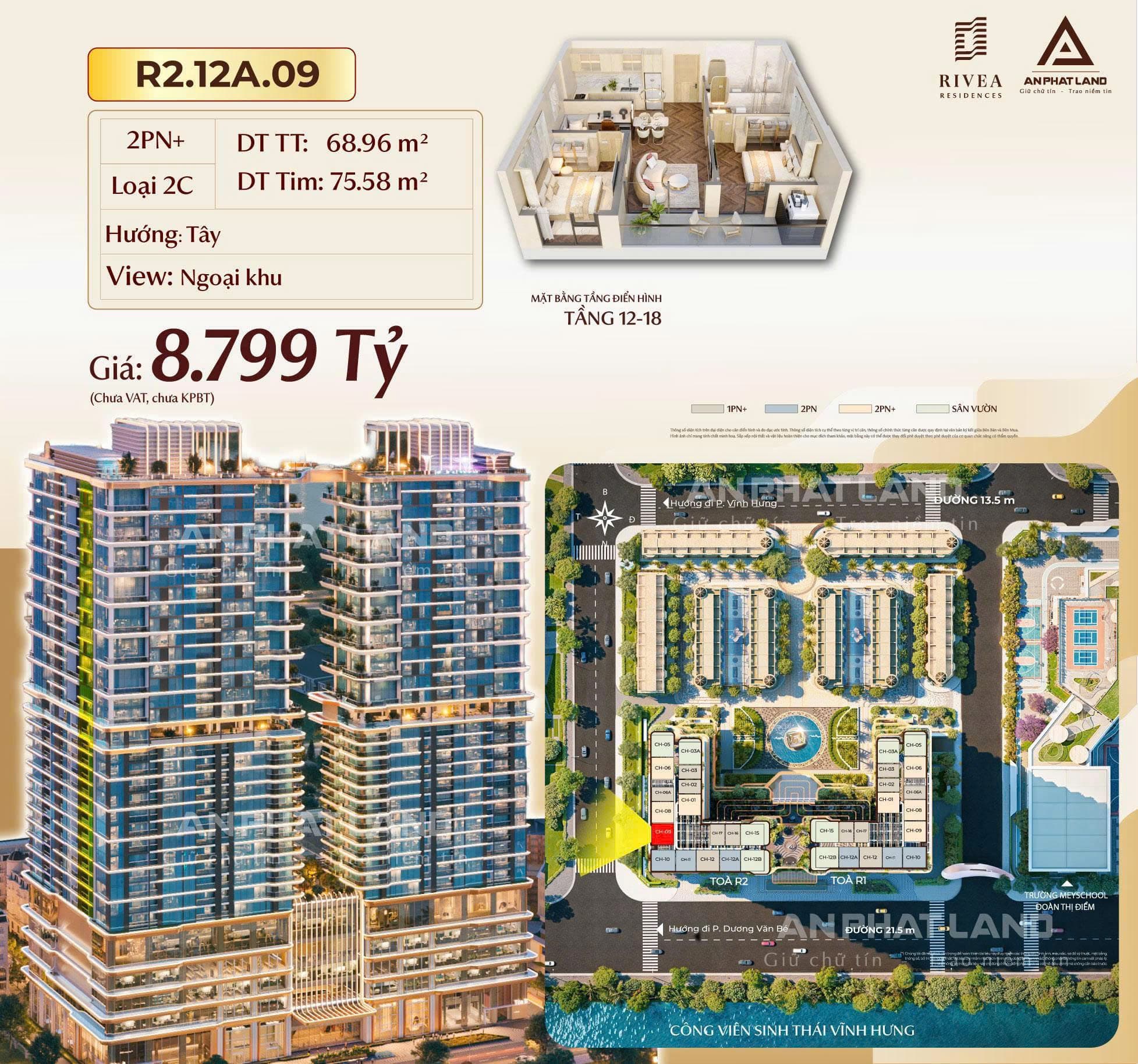 SỐNG CHUẨN THƯỢNG LƯU VỚI BIỂU TƯỢNG MỚI PHÍA NAM THỦ ĐÔ |RIVEA RESIDENCES