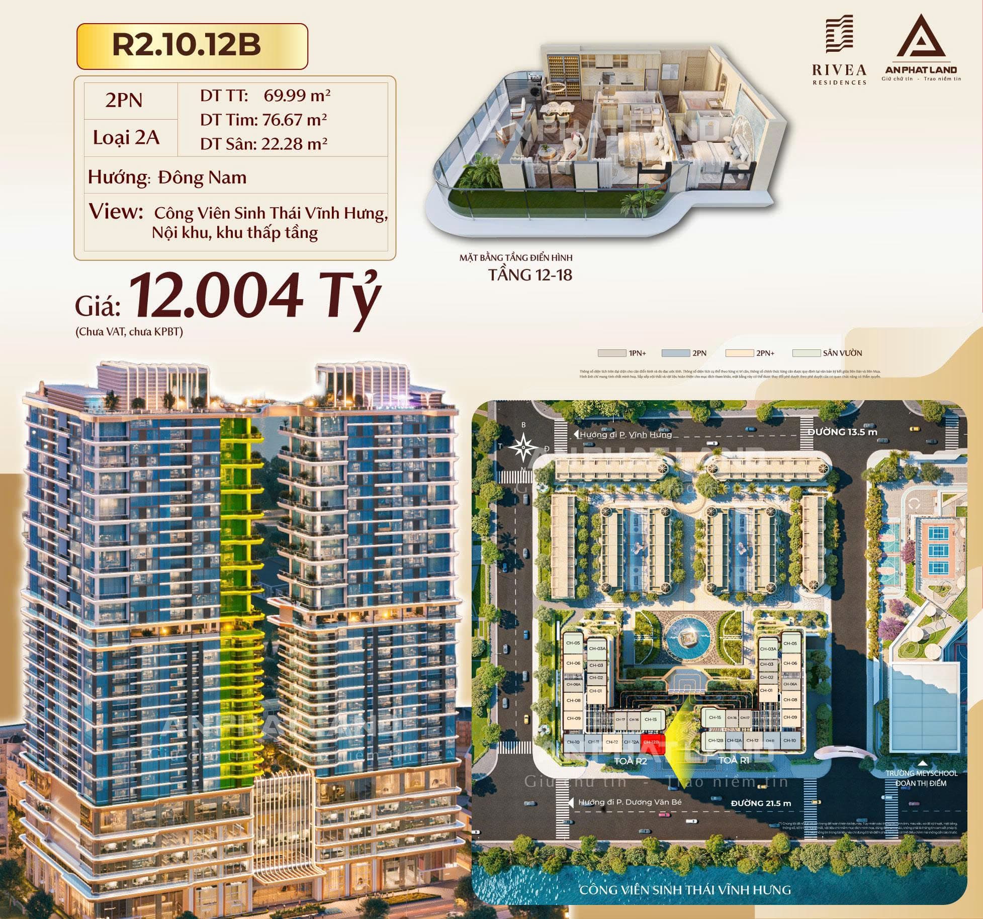 CHỈ DÀNH CHO NHỮNG CHỦ NHÂN TINH HOA – BÁN CĂN GÓC CÓ SÂN VƯỜN RIÊNG RIVEA HANOI