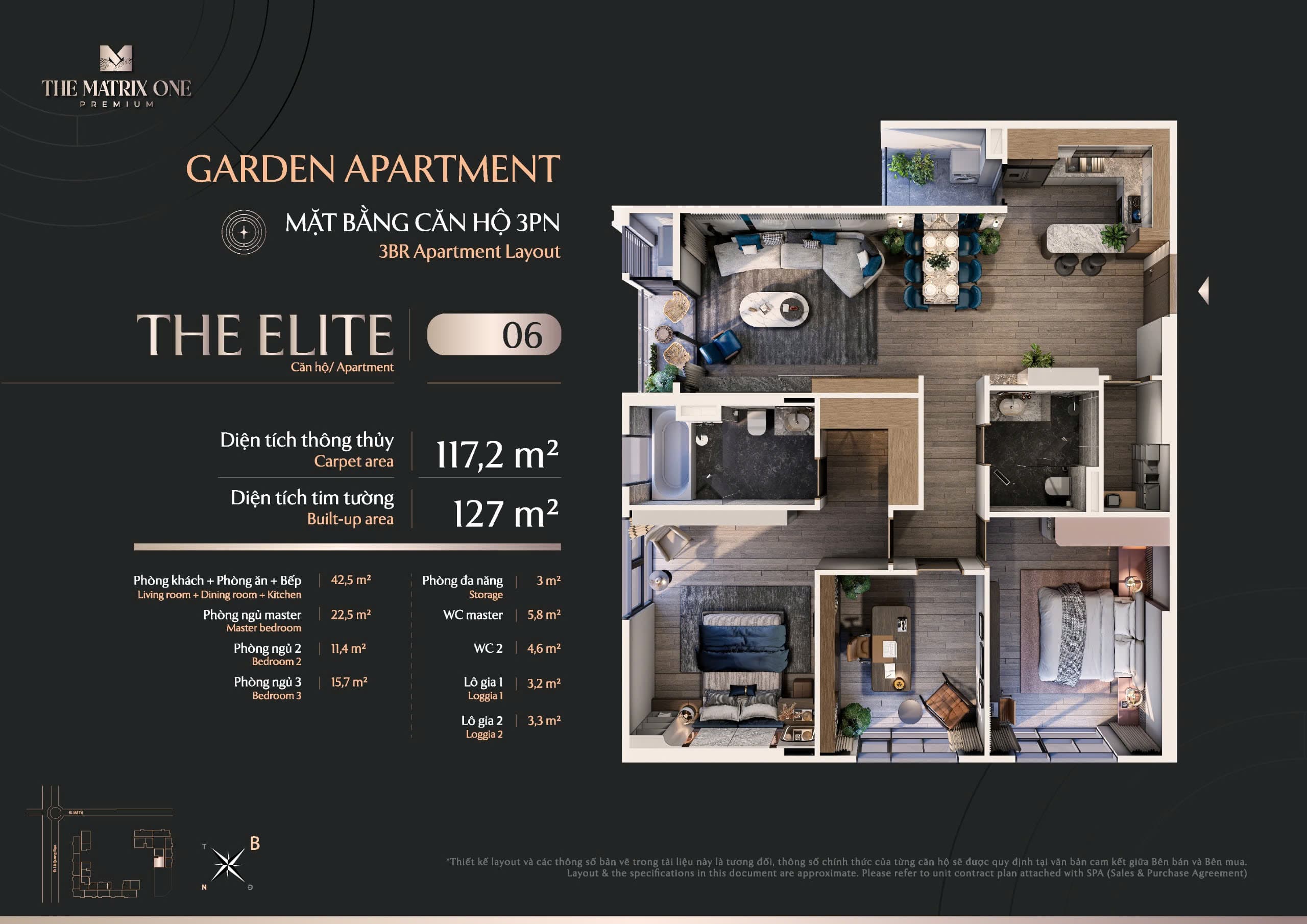 SỞ HỮU NGAY CĂN GÓC 3PN ĐẲNG CẤP THE MATRIX ONE PREMIUM, 117,2m2, KHU VỰC MỄ TRÌ VỚI GIÁ 14,35 TỶ