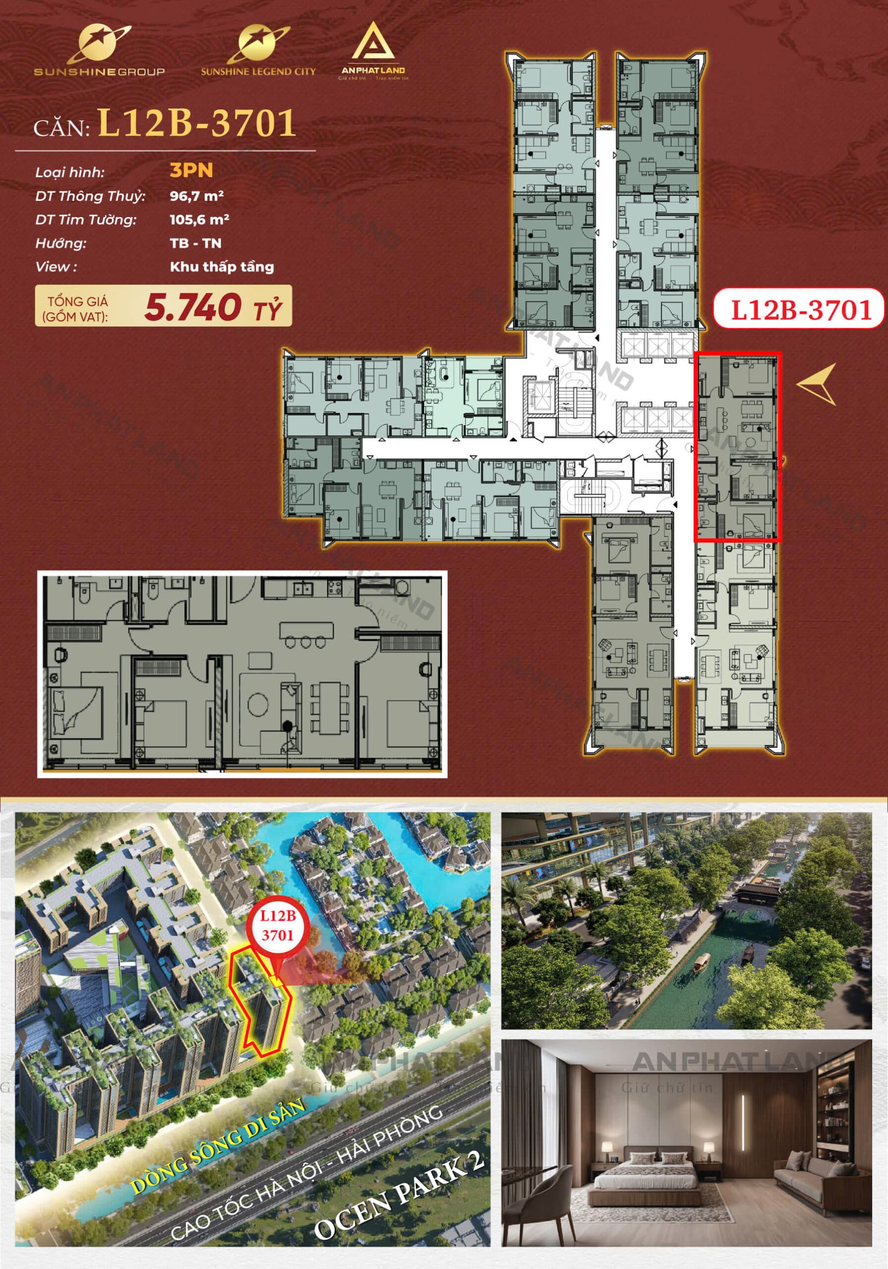Sở hữu căn góc 3PN chuẩn thượng lưu phía Đông HN, tiềm năng tăng giá bền vững Sunshine Legend City