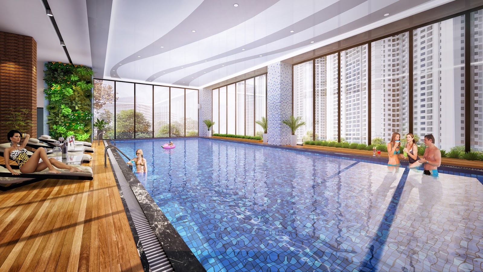  Bể bơi hiện đại trong chung cư Anland Complex Nam Cường