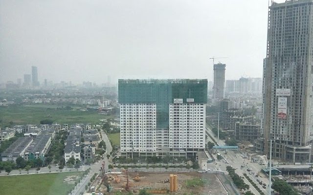 Ảnh chụp dự án Anland Complex từ tòa nhà Nam Cường.
