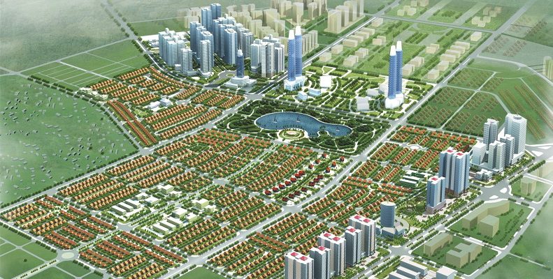 Khuôn viên xanh toàn khu đô thị Dương Nội