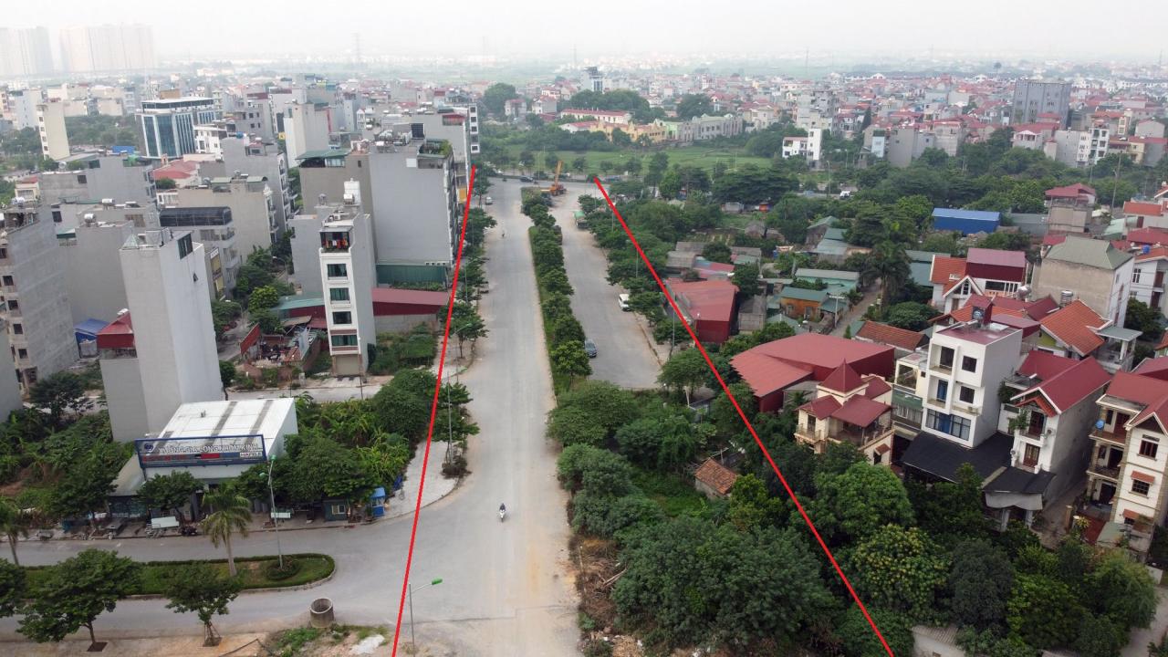 Đoạn tiếp giáp với đường Dương Nội cũng mới hoàn thiện một làn.