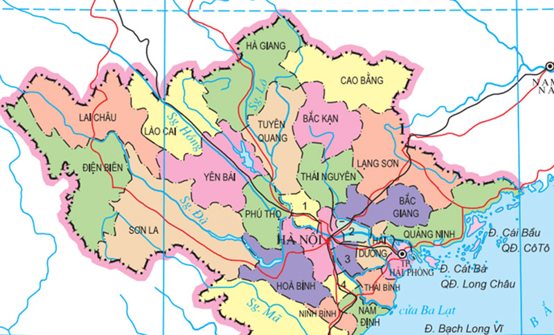 Các tỉnh thuộc vùng Bắc Bộ
