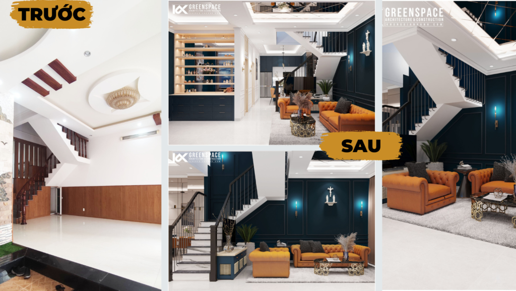 Khu vực bếp sạch sẽ, ngăn nắp