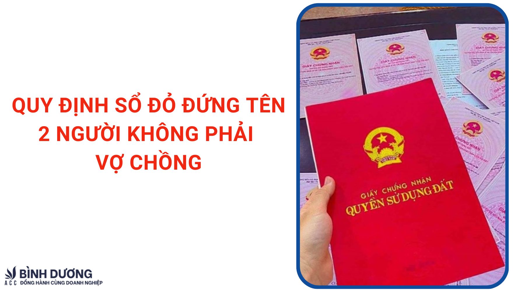 Sổ đỏ đứng tên 2 người không phải vợ chồng