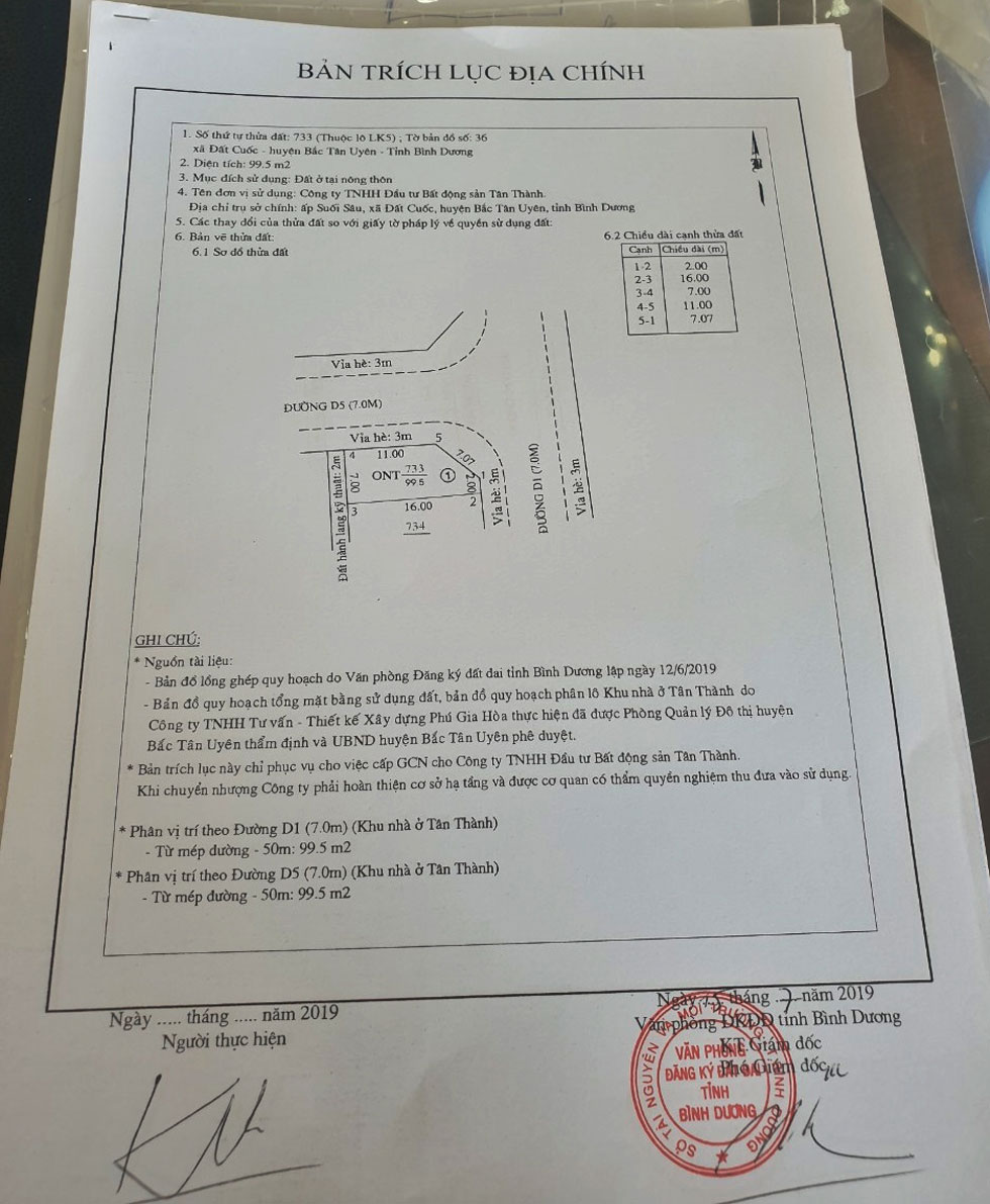 Trích lục bản đồ địa chính và sổ đỏ