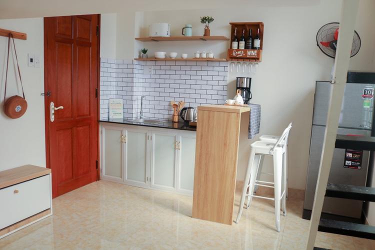Không gian bếp nhỏ gọn cho sinh viên ở trọ