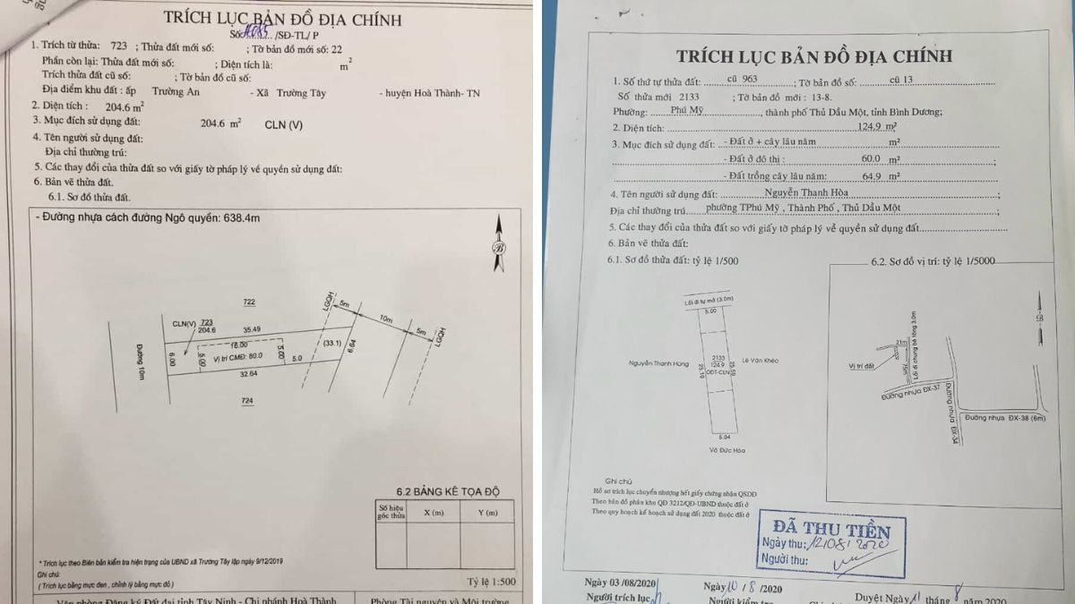 Hồ sơ xin trích lục đất