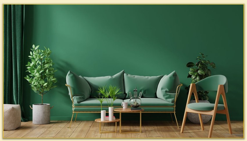 Nội thất màu xanh lá cho người mệnh Mộc