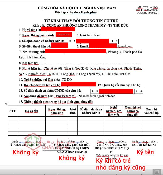 Trách nhiệm đăng ký tạm trú